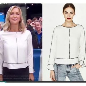 Zara | Contrast Piping Blouse